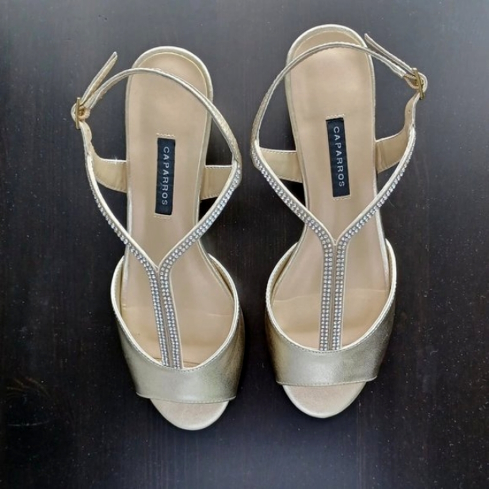 Gold Wedge Heels 👠 Capparros 👠Wedding Sale!